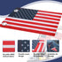 TRINKA 2 Pack Golf Cart American Flag with Elastic Straps, 6 x 9" Double-Sewn Flags, Easy to Install