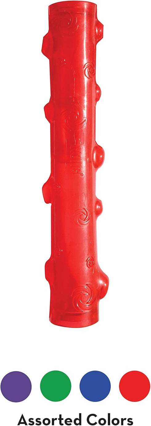 KONG Squeezz Stick - Strong Squeaky Dog Toy, Squeaks Even if Punctured, For Large Dogs