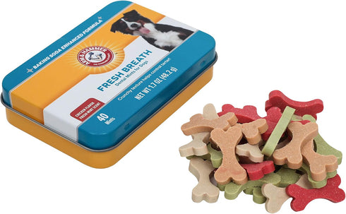 Arm & Hammer for Pets Dental Mints for Dogs, Fresh Breath, Chicken Flavor, 40 Count (Packaging may vary)
