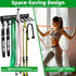Home Gym Accessories Organization Storage Rack, 8 Hook Wall Hanger for Barbells and Resistance Bands