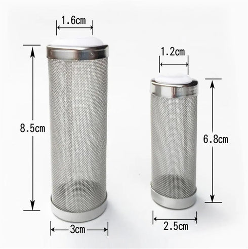 baoauh 10pcs Aquarium Stainless Steel Mesh Filter Guard Aquarium Fish Tank Filter Steel Guard Shrimp Accessories Fish