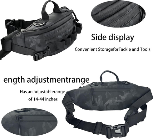 Fishing Fanny Pack for Men - Lightweight Fishing Sling Pack