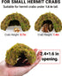 ORBIDYN 2PCS 43.52.2in 1.6in Hermit Crab Accessories Climbing Toys & Habitat Domes, Natural-Look Shelter Cave, Hermit
