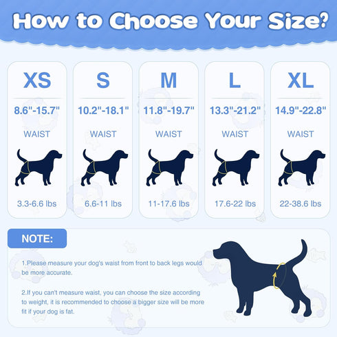 360 (30XL) Ambreview Dog Diapers Female, Disposable Pulled Up Dog Diaper with Stretchy Waist, Super Absorbent