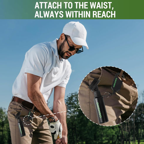 Pro Golf Club Cleaner Brush with Lockable Retractor Clip & Squeeze Bottle, 7.5 Inches