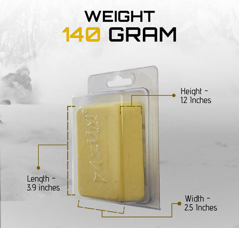 ZUMWax Iron-On Ski/Snowboard/Nordic CERAMIC Wax, 140g, WARM Temp, Eco-Friendly, Made in the USA