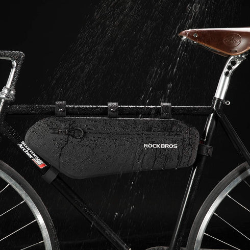 ROCKBROS Waterproof Bike Frame Bag, Triangle Bag for Large Size Road Bike Pouch Storage Cycling Accessories