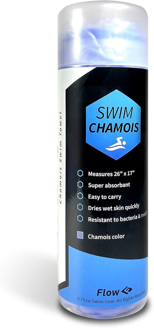Flow Swim Chamois Towel - 26" x 17" (Blue) by Flow Swim Gear