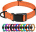TagME Reflective Nylon Dog Collars - Adjustable Classic Pet Collar with Quick Release Buckle for Small Dogs, Orange