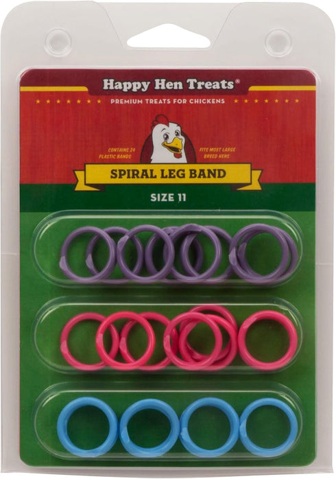 Happy Hen Treats Spiral Leg Bands for Pets, Size 11