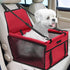 PetsHome Foldable Dog Car Seat, Waterproof Booster Seat for Small to Medium Dogs, Breathable Oxford Travel Bag, Pure Red