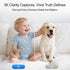 CINMOORE 5G 3K 0-Glow 2-Way Security Camera Indoor, Pet/Dog Camera with Speaker/Phone App, PTZ WiFi Baby Monitor