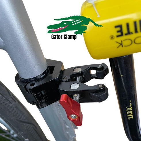 U-Lock Holder/Clamp for Kryptonite and Other U-Locks, All Metal, Heavy Duty Use, Ultra Quiet Ride, Holds up to 5 Lbs