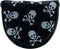 Golf Club Skull Skeleton Mallet Putter Cover, Magnetic Closure PU Leather Headcover