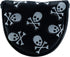 Golf Club Skull Skeleton Mallet Putter Cover, Magnetic Closure PU Leather Headcover