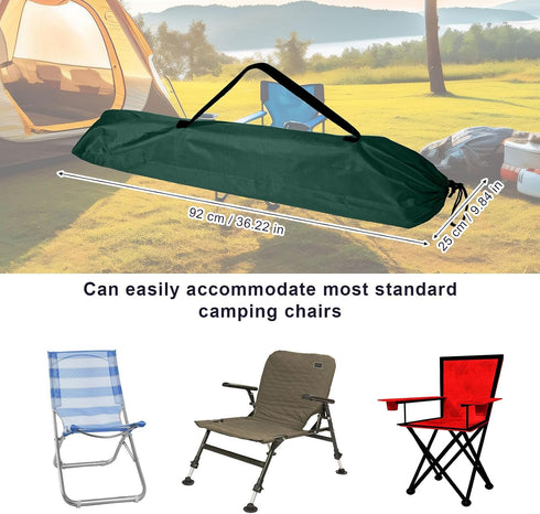Lyreh 2pcs 36.2x9.8in Camping Chair Replacement Bags, Polyester Outdoor Folding Chair Large Storage Bag with Shoulder