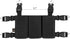 Tactical Triple Mag Pouch - Placard Magazine Panel with Insert Set Clip Holder and Female QASM Buckles