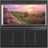 AWERT 72x24 inches Spring Cherry Blossom Terrarium Background with Pink Flower Tree Sunset for Aquariums