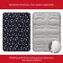 Dog Crate Mat (30" X 19") 2 Pack, Soft Bed Mat with Cute Prints, Anti-Slip Bottom, Machine Washable, Black