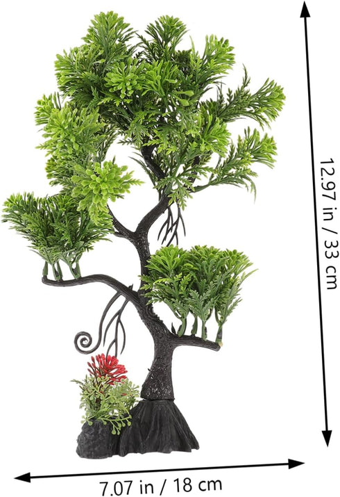 Decor Bonsai Tree Fake Model for Fish Tank - Fish Tank Supplies and Accessories, Plastic Aquarium Tree