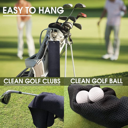 TOUNER Funny Golf Towel Gift for Dad, Embroidered Golf Towels for Men, Clip for Golf Bags (Drive Long and Prosper)