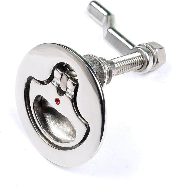 Thorn Stainless Steel Marine Hatch Pull, Boat Cam Latch with Back Plate