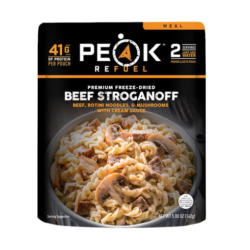 Peak Refuel Beef Stroganoff | High Protein Freeze Dried Camping Food | Quick Prep Meals with Real Meat and Amazing Taste