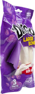 Large Dingo Rawhide Bone, 3-Count