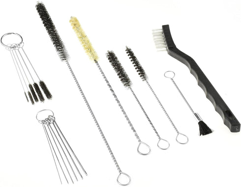 SE Brush Cleaning Sets for Spray and Paint Guns, Barrels, and Tools - Nylon Bristles in Varying Sizes