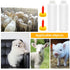 ZUDKSUY 6-Pack 400ml Set Goat & Lamb Feeding Bottles with Soft Nipples, Kid Livestock Nursing Kit for Baby Goats