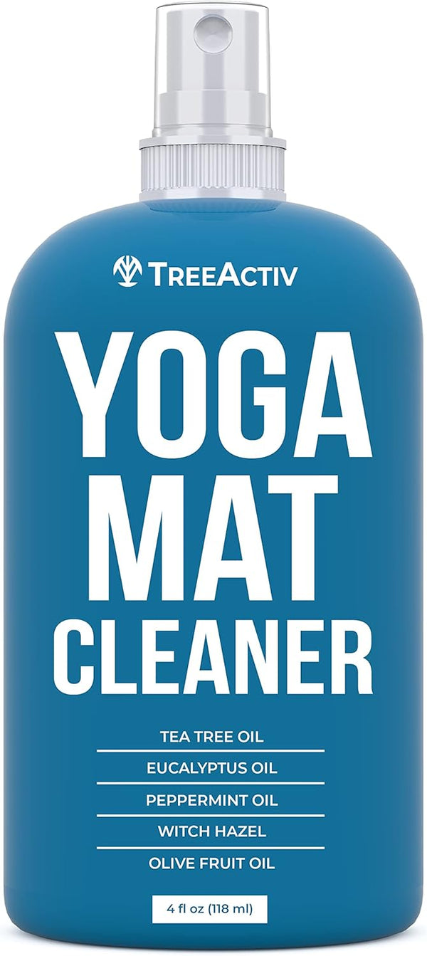 TreeActiv Yoga Mat Cleaner Spray, 4 fl oz, All Purpose Mat Spray for Gym Equipment, Tea Tree Oil, 2000 Sprays