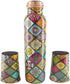 HealthGoodsIn Pure Copper Water Bottle Set with 2 Tumblers, Eco-Friendly Ayurvedic Benefits with GIFT PACKAGING -