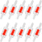 10PCS Aquarium Air Check Valve, One Way Non-Return for Air Pump, 3/16 Inch Airline Tubing, Fish Tank Accessories (Red)