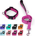 IVY&LANE Reflective Dog Collar and Leash Set, Breathable Nylon Pet Collar, Adjustable Neoprene Padded for Small Medium
