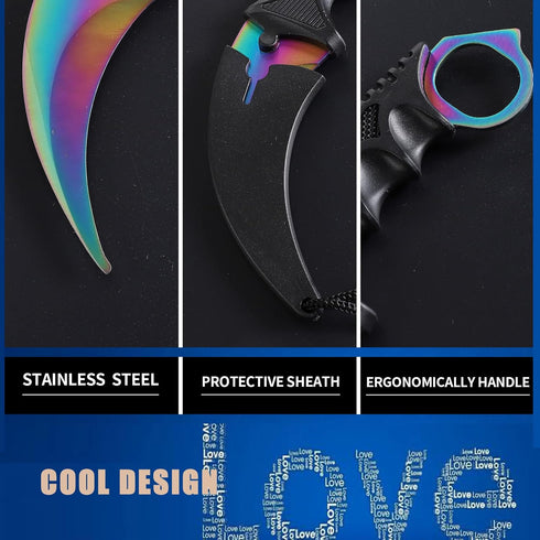 TOPOINT Karambit Knife, Stainless Steel Fixed Blade with Sheath for Hunting and Camping