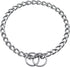 Herm Sprenger Chrome Plated Steel Dog Collar, Short Flat Links Choke Chain, Two O-Rings for Small Medium Large Dogs