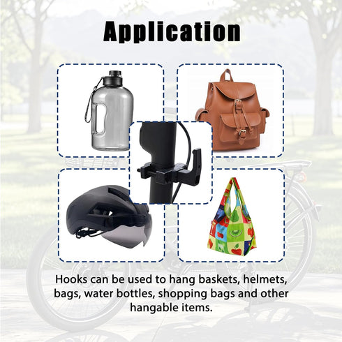 Ziyuan 0.73in-2.11in Universal Hanger Hook for Electric Scooter,Electric Scooter Accessories,Adjustable Hook