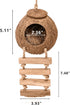 U0U Hermit Crab Coconut Husk Hut with Branch Ladder,Coconut House Hermit Crab Shells Reptile Habitat,Coconut Nest