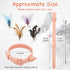 Sumind 6 Pcs Cat Collar Toy with Feather - Interactive Cat Stick Wand Toys with Bell for Indoor Kittens