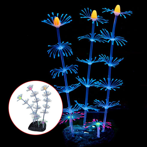 NIHUIFA Fishtank Artificial Plant Landscape Fish Tanks Decorations for Aquariums Terrarium Shrimp Fluorescence