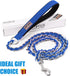 Chew Proof Dog Leash, Chain Anti Chew Leash for Large Dogs, Heavy Duty Indestructible Metal Leash with Padded Handle
