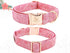 Elegant Little Tail Pink Girl Dog Collar for Female Dogs, Adjustable Pet Collar with Flower Gift for Large Dogs