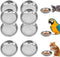 8PCS Stainless Steel Pet Feeding Bowls, Reptile Water Dish, Cat and Dog Bowls for Food and Water