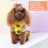 KYEESE Dog Dress for Medium Dogs - Sunflower Sundress with Tulle and Ruffle Sleeves, Dog Apparel