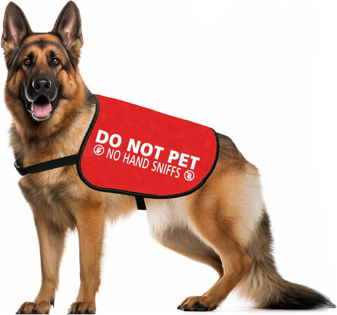 JXGZSO Nervous Dog Vest, Anxious Dog Slogan Warning Jacket, Do Not Pet, No Hand Sniffs, Size L
