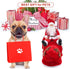 Idepet New Santa Dog Costume, Christmas Pet Clothes Winter Hoodie Coat for Dog, Chihuahua Yorkshire Poodle (2XL)