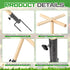 Colingmill 16.54 17.72 Inch Chicken Perch Toy for Coop x Wooden Chicken Perch Stand with Metal Ground Plug Chicken Coop