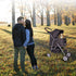 Dkeli 4 Wheel Pet Stroller Cat Dog Cage Stroller Travel Folding Carrier with Cup Holder and Removable Lining for Small
