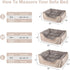 JOEJOY Washable Rectangle Dog Bed for Large Medium Small Dogs, Non-Slip Bottom, Soft Beige Calming Orthopedic Cuddler
