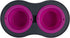 Dexas Pets Double Elevated Pet Feeder - Fuchsia, Large/2.5 Cup Capacity Bowls